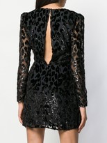Thumbnail for your product : Self-Portrait Leopard Print Embellished Dress