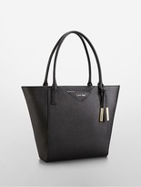 Thumbnail for your product : Calvin Klein Saffiano Leather Large Winged Tote Bag