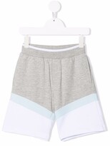 Thumbnail for your product : MonnaLisa Panelled Cotton Track Shorts
