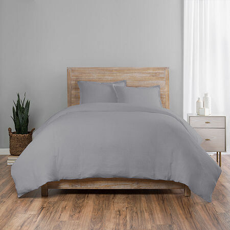 Vue Lark Solid 3pc Cotton Duvet Set