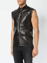Thumbnail for your product : Saint Laurent sleeveless leather shirt