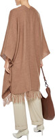 Thumbnail for your product : Brunello Cucinelli Tassel-trimmed Metallic Brushed Knitted Wrap
