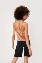Thumbnail for your product : Nasty Gal Womens Leopard Devore Cowl Neck Cami Top - Grey - 8