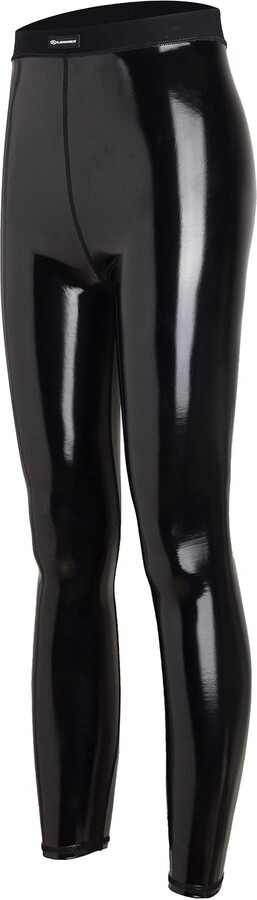 LEOHEX Ultra Streamline Mirror Sexy Satin Glossy High Waisted Leggings ...
