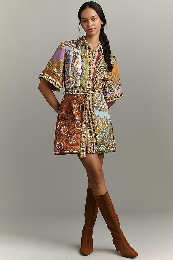 ALÉMAIS Clemenza Spliced Mini Dress