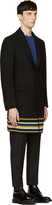 Thumbnail for your product : Raf Simons Sterling Ruby Black Wool Stripe Coat