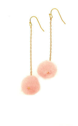 Twos Company Two's Company Hanging PomPom Earrings