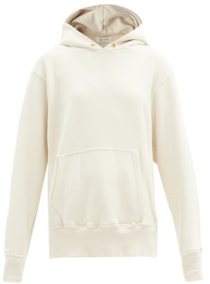 LES TIEN Brushed-back Cotton Hoodie - Ivory