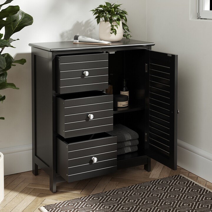 Dunelm Nautical Black 3 Drawer Console Unit Black ShopStyle Chests