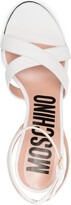 Thumbnail for your product : Moschino Logo 90mm Wedge-Heel Sandals