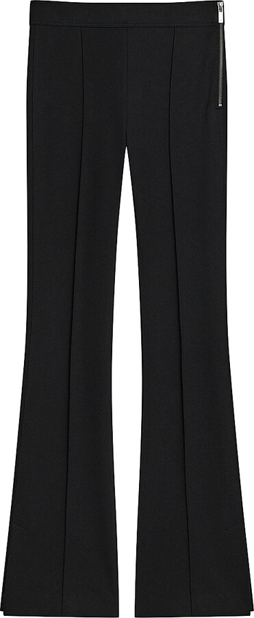 Helmut Lang Women's Ponte Boot-Cut Pants - Black - Size 0