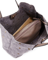 Thumbnail for your product : Neiman Marcus Studded Faux-Suede Tote Bag, Gray