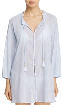 Thumbnail for your product : Tommy Bahama Striped Gauze Button-Front Shirt Dress Swim Cover-Up