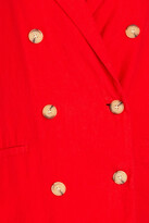 Thumbnail for your product : American Vintage Double-breasted linen-blend blazer