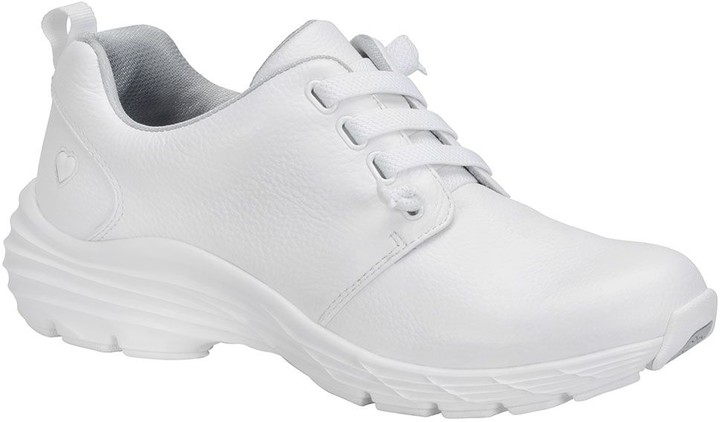 all white leather nursing shoes