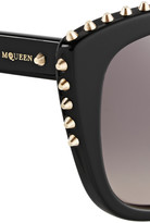 Thumbnail for your product : Alexander McQueen Studded cat eye acetate sunglasses