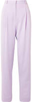 Tibi - Pleated Crepe Tapered Pants - Lavender