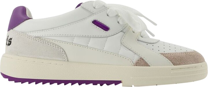 Palm University Sneakers - Palm Angels - White/Purple - Leather