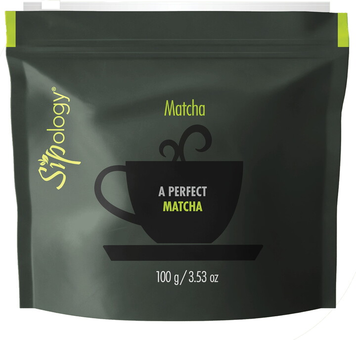 Sipology: Premium Matcha - 3.53oz/100g Bag - Powder Drink Mix, 62.5 Servings, Japanese Matcha, Hot Or Cold, 5 Cal, Natural Energy & Antioxidant Boost