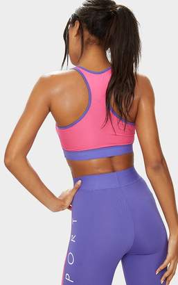 PrettyLittleThing Charcoal Sport Crop Top