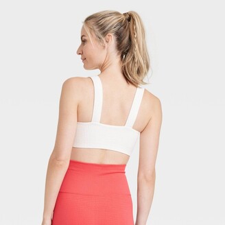 Women's Everyday Soft Light Support Strappy Sports Bra - All In Motion™  Cream 4X