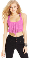 Thumbnail for your product : Tempted Juniors' Lace Cropped Top