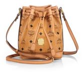Thumbnail for your product : MCM Heritage Mini Coated Canvas Drawstring Bucket Bag