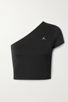 Thumbnail for your product : Nike Jordan Sport Cropped One-sleeve Dri-fit Top - Black
