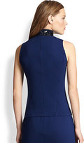 Thumbnail for your product : Akris Punto Beaded Mock-Neck Jersey Top