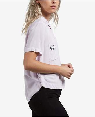Volcom Juniors' Short-Sleeve Graphic-Patch Shirt