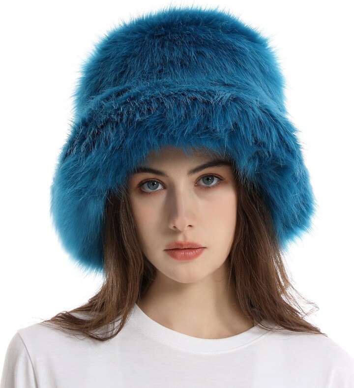 JMEDIC Mens Trapper Hat Extra Large Fauxfur Basin Hat with Wide Brim