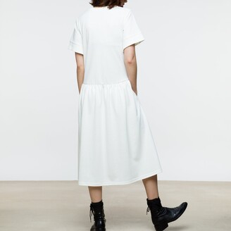 Onīrik - Luca Sweatshirt Dress In Vintage White Cotton