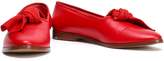 Thumbnail for your product : Mansur Gavriel Knotted Suede-trimmed Leather Loafers