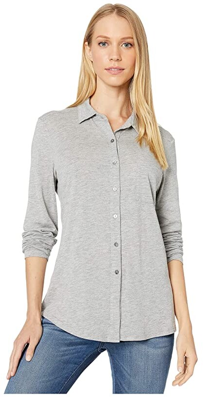 Jersey Knit Button Down Shirts | ShopStyle