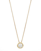 Thumbnail for your product : John Hardy Bamboo 18k Gold Pave Diamond Small Round Pendant Necklace