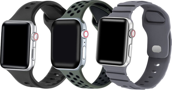 Assorted 3-Pack Silicone Apple Watch® Watchbands