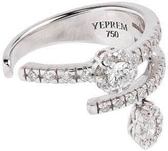 YEPREM White Gold And Diamond Mystical Garden Ring