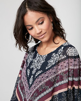 Thumbnail for your product : Le Château Ornamental Print Chiffon & Jersey Poncho Top