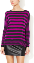 Thumbnail for your product : Autumn Cashmere Cashmere Striped Boatneck Sweater
