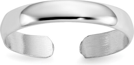 Black Bow Jewelry Co. BlackBowJewelryHighPolishedToeRingin14KaratWhiteGold