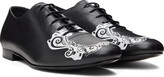 Thumbnail for your product : Stefan Cooke Black Printed Doytt Oxfords
