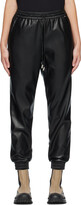 Thumbnail for your product : HUGO BOSS Black Drawstring Faux-Leather Lounge Pants