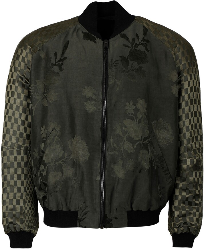 Haider Ackermann Floral Print Bomber Jacket, Green - ShopStyle Outerwear