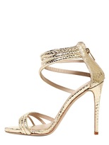 Thumbnail for your product : Le Silla 110mm Snake Embossed Leather Sandals