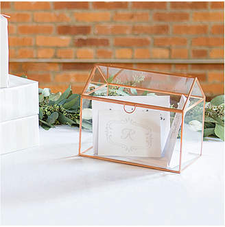 Cathy's Concepts Cathys Concepts Personalized Glass Terrarium Rose Gold Reception Gift Card Holder