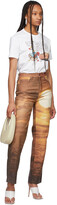 Thumbnail for your product : PRISCAVera Brown Printed Sunset Jeans