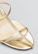 Thumbnail for your product : Jimmy Choo Linley Metallic T-Strap Sandals