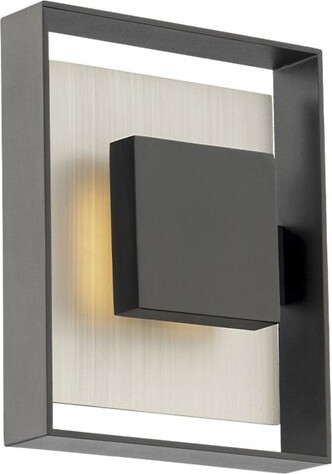 Modern Forms Boxie Outdoor LED Wall Sconce in Silver, Size: Small