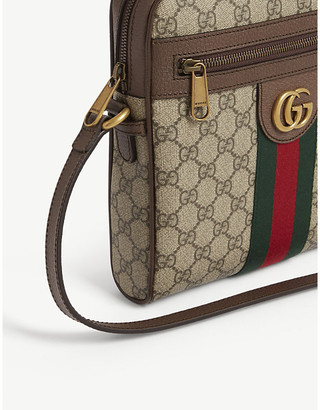 Gucci GG Supreme canvas and leather cross-body bag