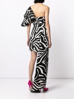 Thumbnail for your product : Isabel Sanchis Zebra-Print Silk Mini Dress
